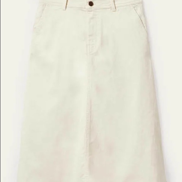 * SOLD * Boden Effie Off-White Ecru Denim Midi A-Line Skirt - Size US 20 - Picture 5 of 14